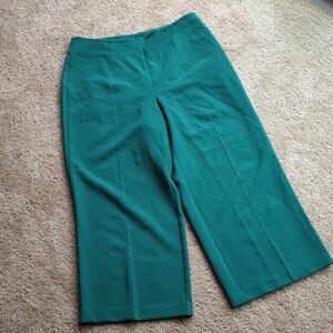Nine West Teal Wide Leg Capri Pants